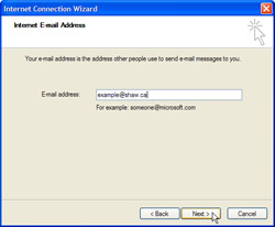 Inputting an email address